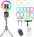 13" Selfie Ring Light with 76" Tripod Stand & 3 Phone Holder, LED Camera by Herrfilk