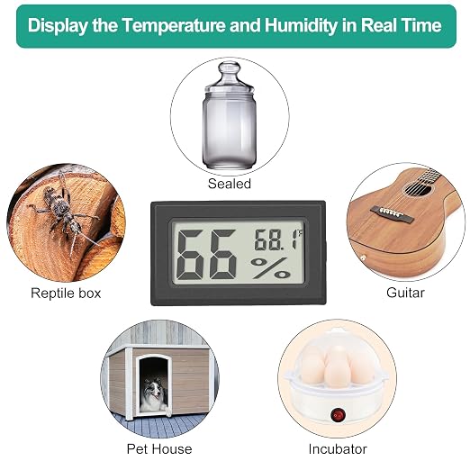 Vaikby 12-Pack Mini Digital Thermometer Hygrometer, Indoor Humidity Monitor - Image 5