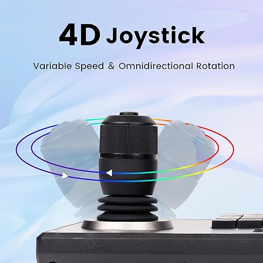 iuZee PTZ Camera Controller 4D Joystick PoE IP PTZ Keyboard with Controller 2.8" LCD Screen, Support VISCA PELCO-P PELCO-D RS422 RS485 RS232 RJ45, for Live Streaming Meeting/Church Service/Education