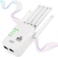 WiFi Repeater, WiFi Extender Signal Booster for Home, 9,880 sq ft Coverage, Repeater/AP Mode, 6 Antennas, WPA2, Ethernet Port, Supports 150+ Devices, White 1PCS