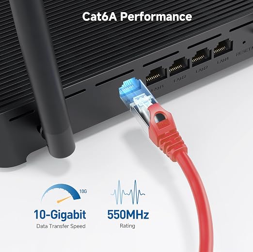 Cable Matters 10Gbps Snagless Shielded Cat 6A Ethernet Cable - 14ft - Image 4