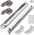 Chibery 12 15 18 21 Inch Undermount Soft Close Drawer Slides, Full Extension 3D Locking Device, Rear Mount Brackets, Concealed Bottom Mount Rails for face Frame Cabinet, 100 LB（21 inch, 6 Pair）