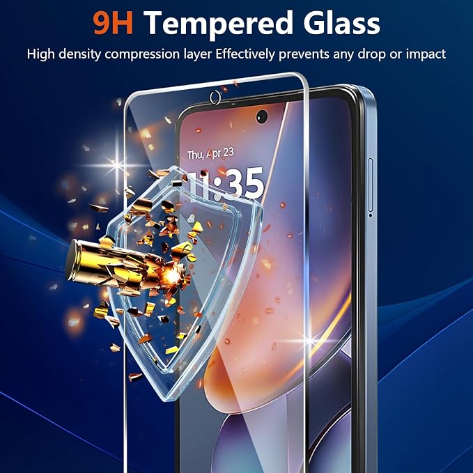 Designed for Motorola Moto G 5G 2025 Tempered Glass Screen Protector + Camera - Image 3