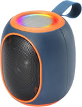 Portable Bluetooth Speaker – 8W HD audio quality, TWS stereo pairing, LED light show, compact and portable, suitable for outdoor use, can be used in cars, travel and parties, a cool teen gift(Blue)