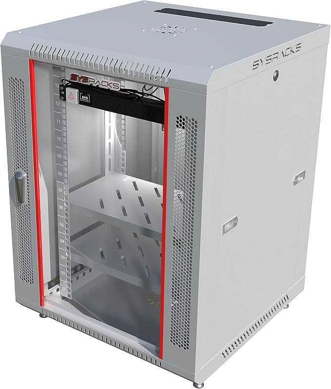 15U Wall Mount Server Rack Cabinet, 19 Inch Network and AV Enclosure, 24 Inch by SYSRACKS
