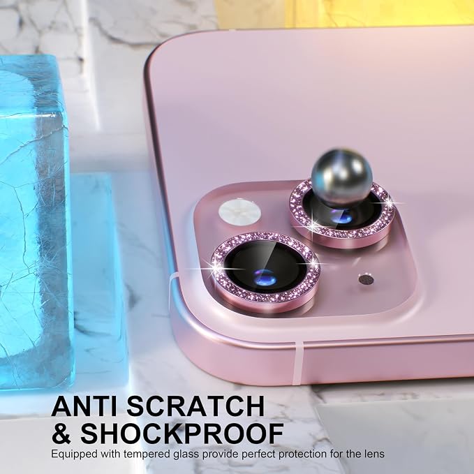 Choiche Compatible for iPhone 15 /iPhone 15 Plus Camera Lens Protector Bling - Image 3
