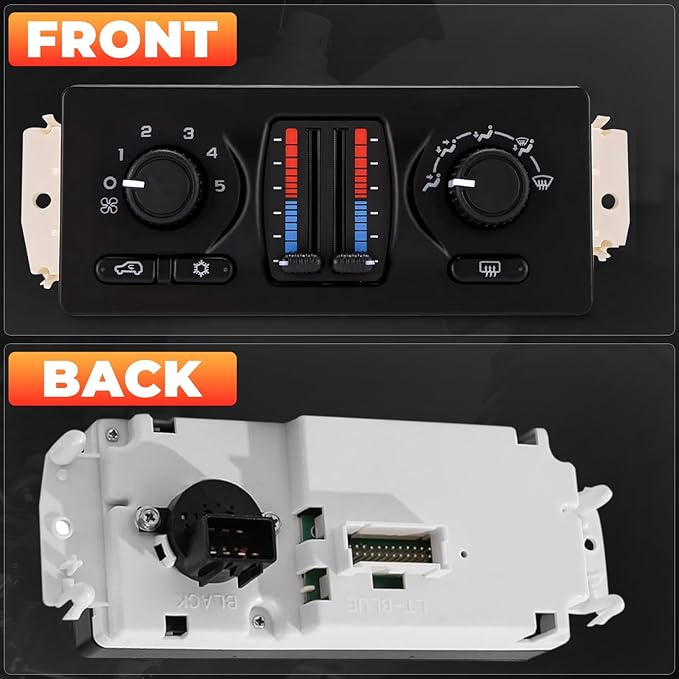 RAGBUSCLE Climate Control Panel, 599-210XD, 10370033, 10370034, 10395426, HVAC Control Module, Climate Control Module, Compatible with Chevrolet Silverado 1500 2003-2006, 1 pc 24 and 7 pins