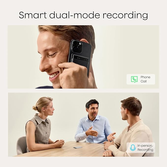 Plaud Note Pro AI Voice Recorder with Magnetic Card Case Bundle, App Control, Transcribe & Summarize with AI, 112 Languages, Ultra-Slim Recorder with InstantView Display, Secure Carrying & Protection