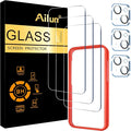 Ailun 3 Pack Screen Protector for iPhone 15 + 3 Pack Camera Lens Protector by Ailun