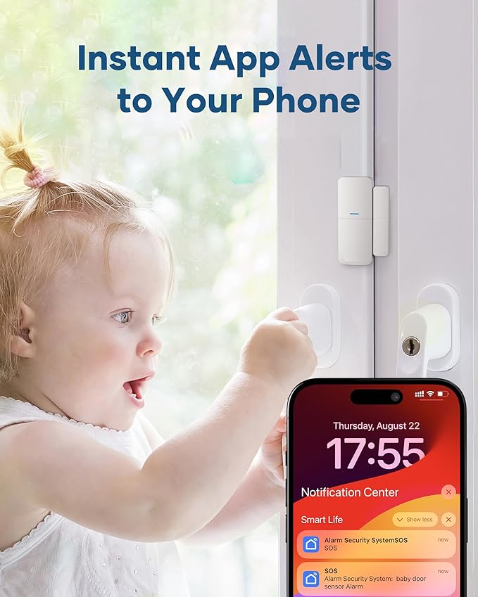 GRSICO Wireless Home Alarm System 15-Piece Kit, WiFi Alarm System for Home Security with Phone APP Alert (Alarm Siren, Keypad, Remote, Motion, and Door Sensors) for Home, Apartment, Work with Alexa
