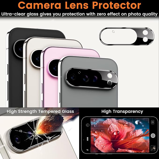 Lesakit 4 Pack for Google Pixel 9 Pro Screen Protector - Image 5