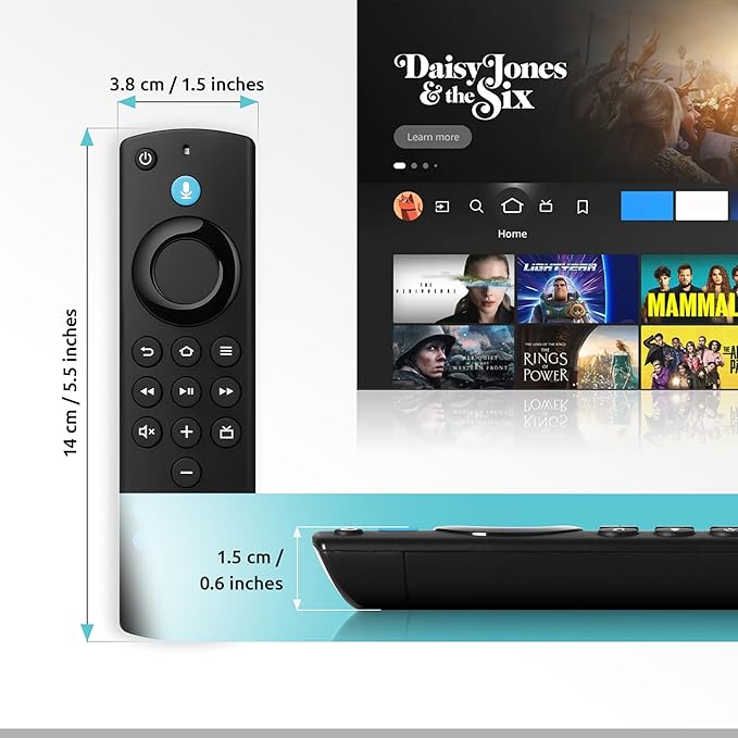 Replacement-Remote-Control Compatible with All Fire-Omni-Series for Insignia-Pioneer-Hisense Smart TV and Voice Cube Remote TV FireStick(HD/4K/4K Max/Lite/4K Select/Plus)