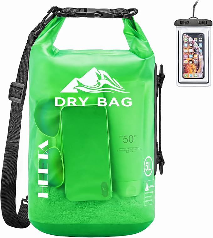 HEETA Dry Bag Waterproof for Women Men, 5L/10L/20L/30L/40L Roll Top Lightweight by HEETA