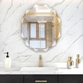 Bathroom Mirrors for Over Sink, Round Frameless Mirrors for Wall, 23.5x27.5 Inch Beveled Bathroom Mirror, Bathroom Vanity Circle Mirror for Bedroom Living Room Entryway Home Decor