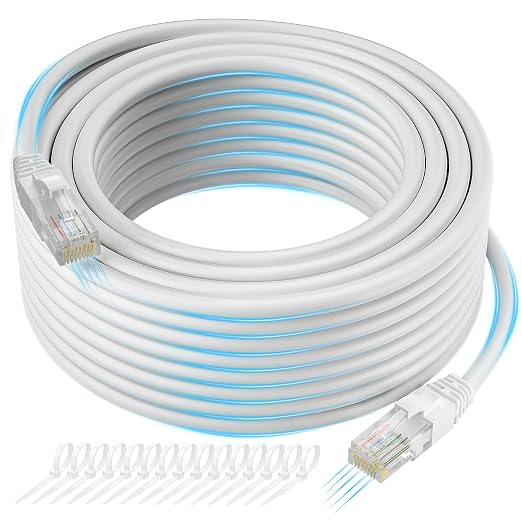 Cat 6 Ethernet Cable 50 FT, Long High Speed Cat6 Internet Cable, Standard RJ45 by Kxable