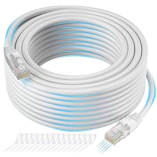 Cat 6 Ethernet Cable 200 FT, Long High Speed Cat6 Internet Cable, Standard RJ45 by Kxable