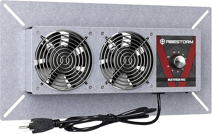Abestorm Crawlspace Ventilation Fan with Humidistat, Basement Vent Fans with Dehumidistat & Freeze Protection Thermostat, Dual Air Vent Fan for Basement/Kitchen (220 CFM Airflow)