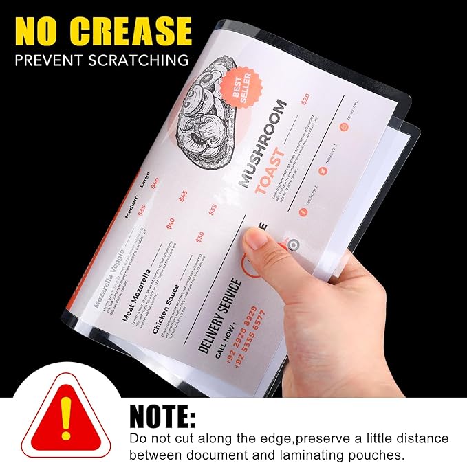 BURVAGY Thermal Laminating Pouches 5 Mil,150 Pack Laminating Sheets, 9 x 11.5 Inches Lamination Sheet Paper for Laminator, Clear, Round Corner Letter Size, Office School Supplies