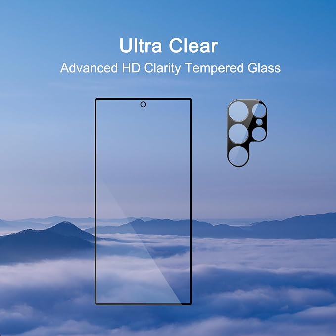 Ailun Glass Screen Protector for Galaxy S24 Ultra 3Pack + 3Pack Camera Lens - Image 4