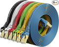 Cat 7 Ethernet Cable 10 ft 6 Pack Cat7 Flat Shielded Ethernet Patch Cables by CableGeeker