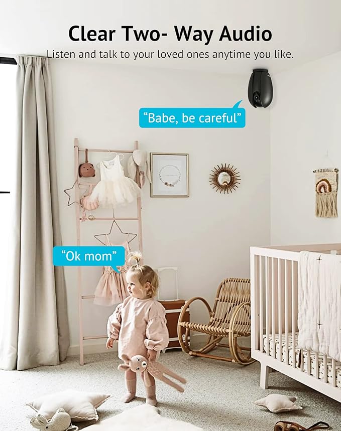 LaView Indoor Security Camera, 1080P Home Security Camera with Sound & Motion Detection, 360° Baby Monitor with Phone App, WIFI Pet Camera,2-Ways Audio, Night Vision,SD&Cloud storage, Works with Alexa