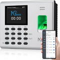 NGTeco APP-Based Time Clock for Employees Small Business, Automatic Fingerprint by NGTeco