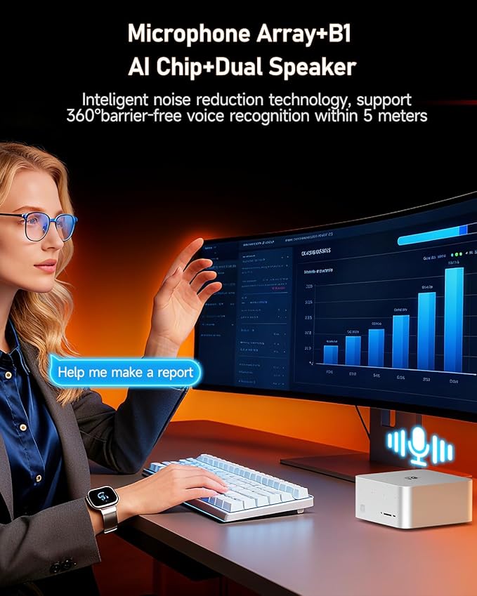 Beelink Mini PC, GTR9 Pro AMD Ryzen AI Max+ 395 CPU (126 Tops), 128GB RAM 2TB Crucial SSD, Mini Computer 10GbE Dual LAN/WiFi 7+BT5.4/8K Quad Display/USB4.0 * 2/SD Card Slot/DeepSeek 70B