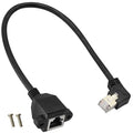 90 Degree Cat 6 Ethernet Cable Right Bend Angle RJ45 Male to Female Shielded by AAOTOKK