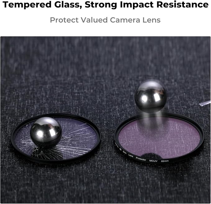 K&F CONCEPT 37mm MC UV Protection Filter Shockproof Tempered Optical Glass - Image 3