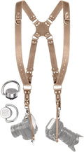 C Coiro Dual Camera Harness Shoulder Leather Camera Strap by CCoiro