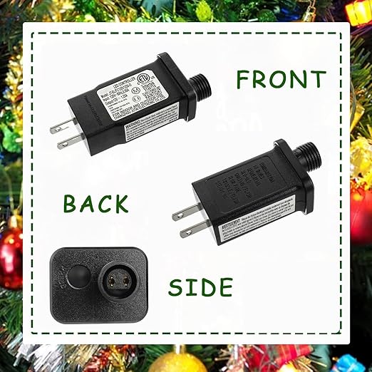 SIGANDG 12V 15W LED Transformer Replacement Class 2 Power LED Controller with 8 Modes Supply for Christmas String Light Inflatable Decorations IP44 Waterproof Low Voltage Transformer(2 Pcs)