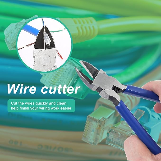 RJ45 Crimp Tool Pass Through Ethernet Crimping Tool Kit Cat6 Cat5e Cat6a RJ45 - Image 5