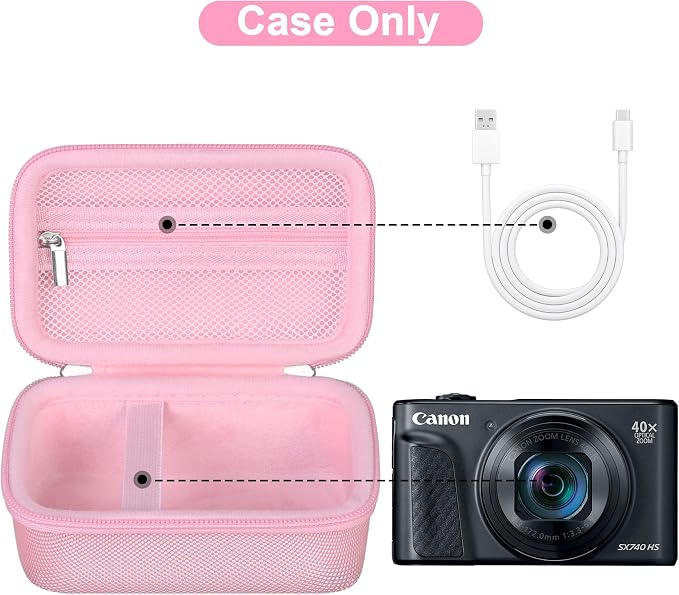 Canboc Carrying Case for Canon PowerShot SX740/ SX730/ SX720/ SX620/ G7X Mark - Image 2