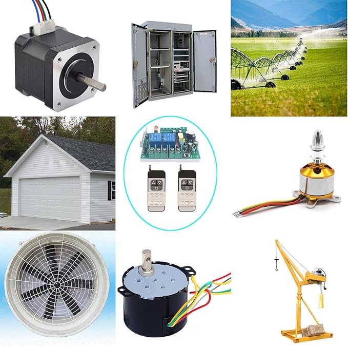 Motor Wireless Remote Control Switch AC 85V 110V 220V 250V 10A High Power Door Electric Curtain Remote Forwards Reverse, Wide Voltage 85V-250V 433MHz RF Remote Control Relay ON/OFF (2X Control 433MHz)