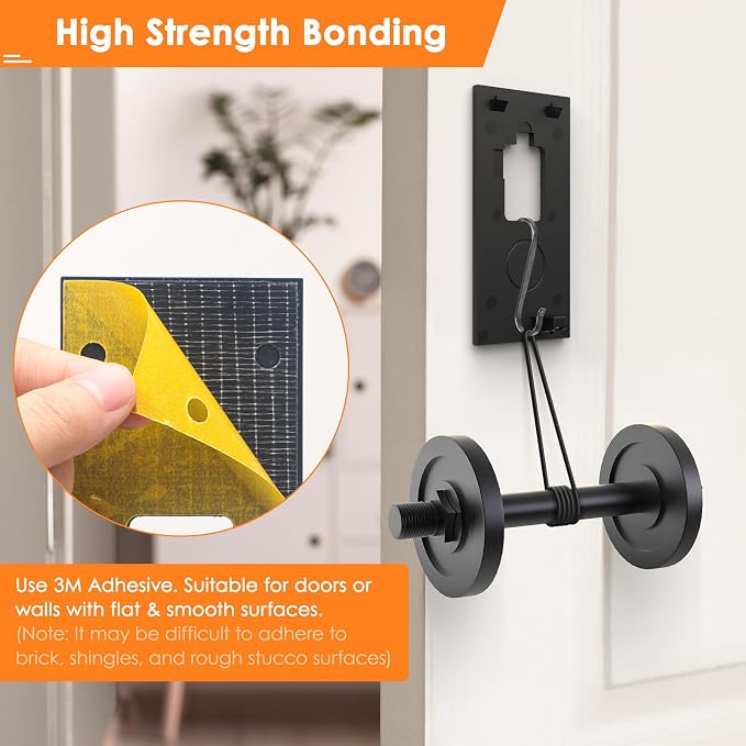 LOCKA Adhesive Mount for Ring/Other Battery Doorbell, No Drilling Camera Door - Image 4