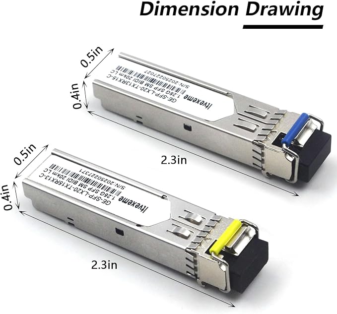 1 Pair 1.25G BIDI SFP Network Transceiver Module, 1.25 Gigabit Single Mode - Image 2