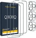 QHOHQ 3 Pack Screen Protector for iPhone 13 Pro 6.1 Inch by QHOHQ