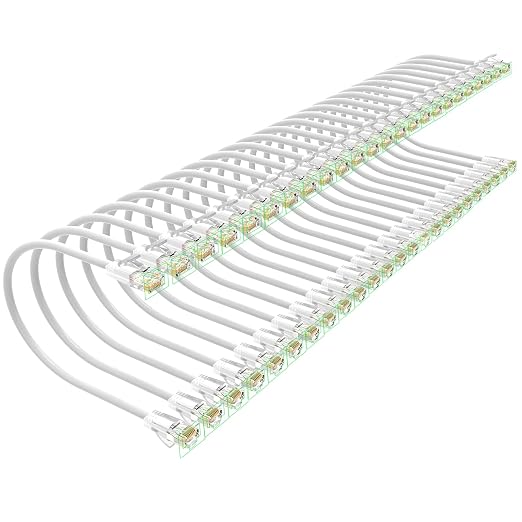 Cat 6 Patch Cables 0.5 feet, Slim Cat6a Ethernet Patch Cable 10Gbps 550Mhz by Unknown