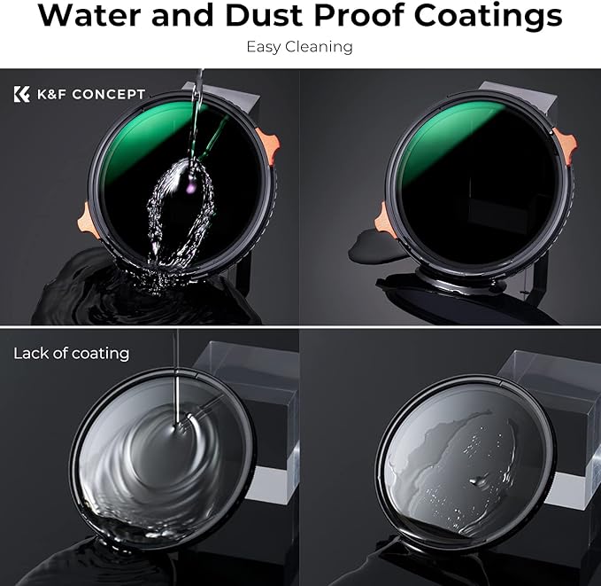 K&F CONCEPT 95mm ND4-64 ND Lens Filter Variable & CPL Polarizers Filter 2-in-1 - Image 7