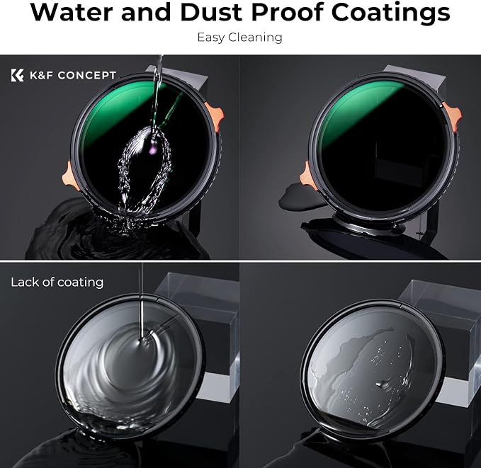 K&F CONCEPT 58mm ND4-64 ND Lens Filter Variable & CPL Polarizers Filter 2-in-1 - Image 7