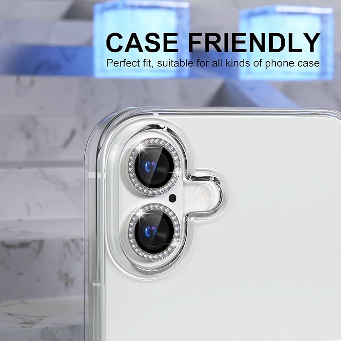 Choiche Compatible for iPhone 16 /iPhone 16 Plus Camera Lens Protector Bling - Image 4