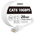 Jadaol Cat 6 Ethernet Cable 20 ft, 10Gbps Support Cat8 Cat7 Network, Flat RJ45 by Jadaol