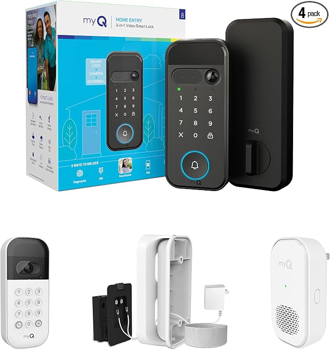 myQ Smart Access Starter Kit: Secure View™ 3-in-1 Smart Lock + Garage Door by Chamberlain%7CmyQ