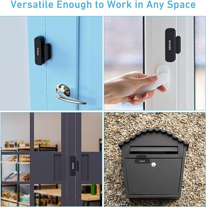 Door Chime, Door Sensor Chime for Door Opens – Door Ringer with 500ft Operating Range 52 Chime 110dB LED Indicators –Entry Alert Chime for Business/Home/Office (2 Receivers+3 Sensors)