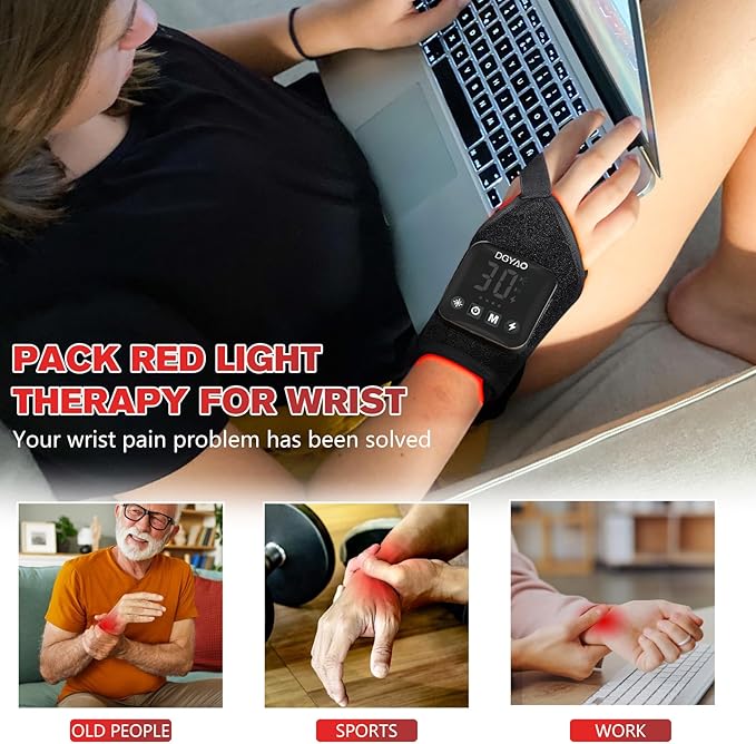 4000mAh Cordless Red Light Therapy for Ankle, Portable Infrared Light Therapy for Wrists Light with 660nm & 850nm NIR Light, Red Light Wrap for Ankle Relaxation 14.2'' x 6.3''