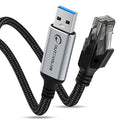 USB to Ethernet Cable 5 FT, USB 3.0 A to RJ45 Male Nylon Adapters, Gigabit by DUTEVOLNS