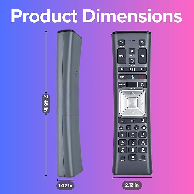 2 Pack XR11 Xfinity Remote Control Replacement – Universal IR/RF Remote for Cox & Comcast, Easy Pairing, Voice Search, Backlit Keys, Compatible with X1, XG1, Xi3 Cable Boxes/DVR Receivers