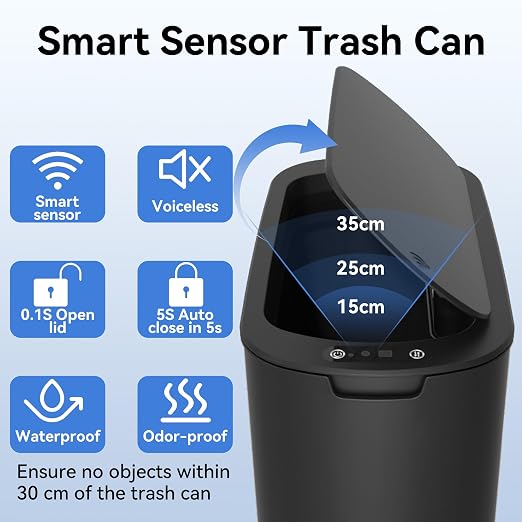FRESHLIX 5 Gallon Bathroom Automatic Trash Can - Image 6