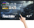 TouchWo 43 inch Interactive Touchscreen Monitor, Smart Board with 16:9 Display 1080P, Win-10 Electronic Whiteboard Touchscreen PC for Office and Classroom, Core i3 RAM 4G & ROM 128G