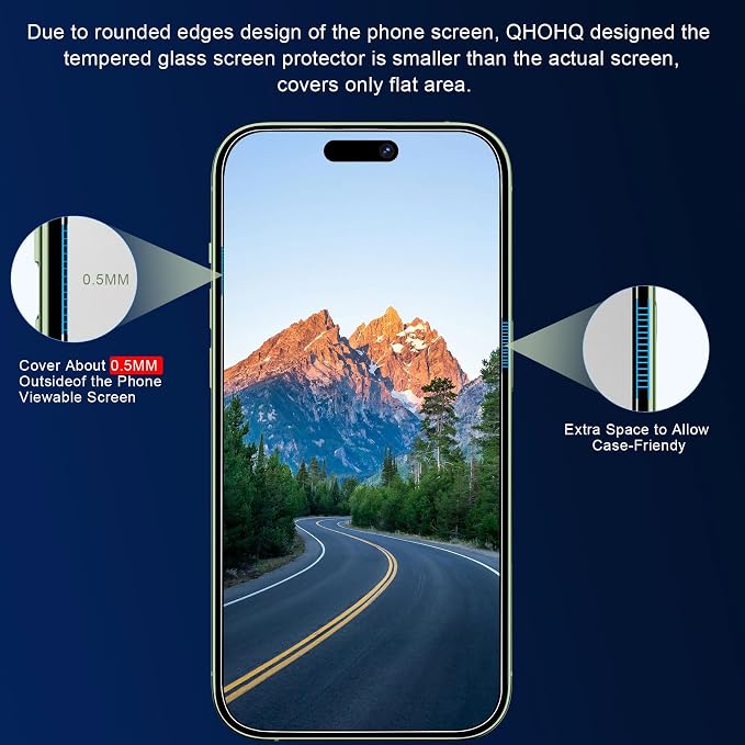 QHOHQ 3 Pack Privacy Screen Protector - Image 4